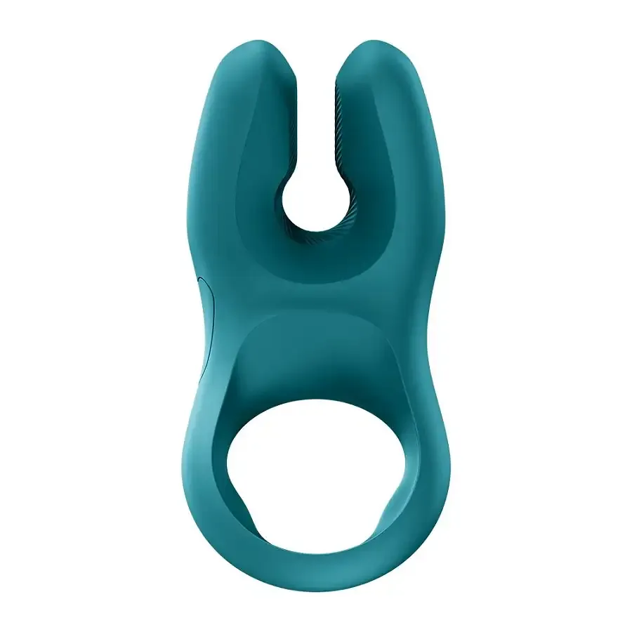 Эрекционное виброкольцо с двойной стимуляцией клитора Fun Factory NŌS PRO Bottle Green, 2 мотора Львов - изображение 4