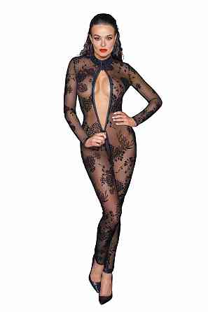 Сітчастий бодістокінг Noir Handmade F237 Long tulle overall, M Sex Aura Київ