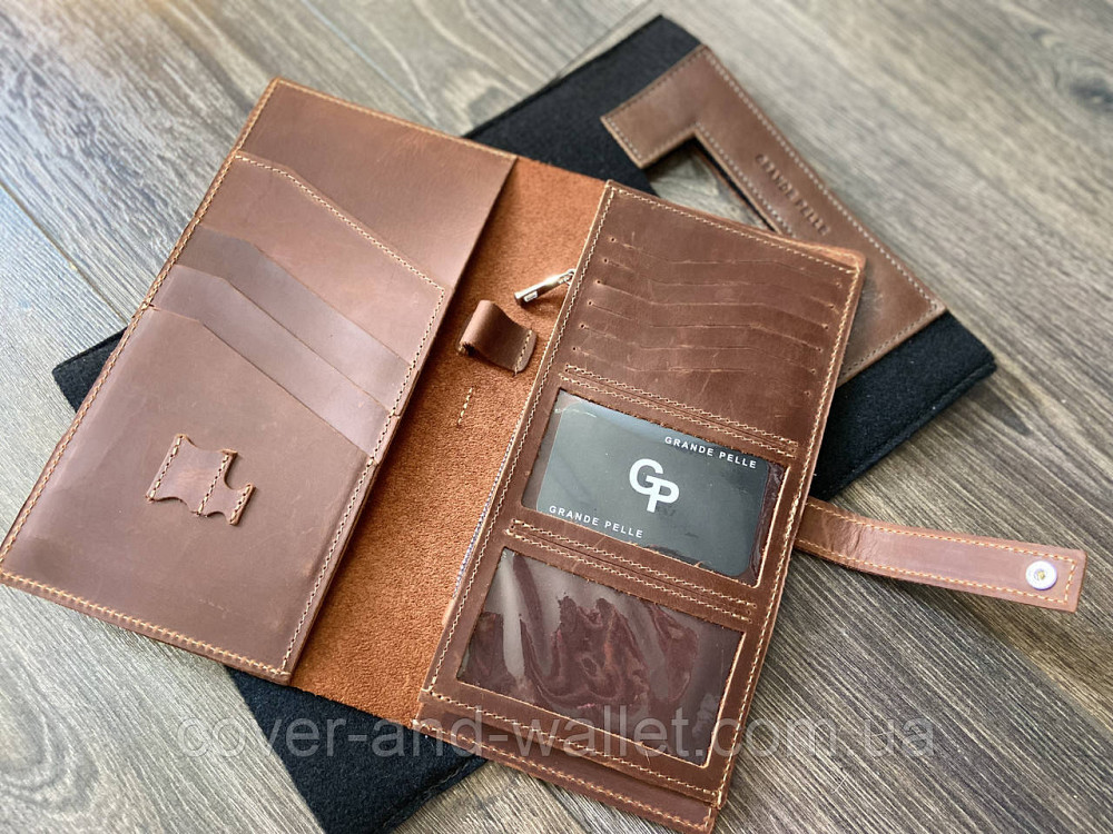 Місткий тревел-кейс (органайзер для документів) з натуральної шкіри Grande Pelle 284123 Київ - фото 9