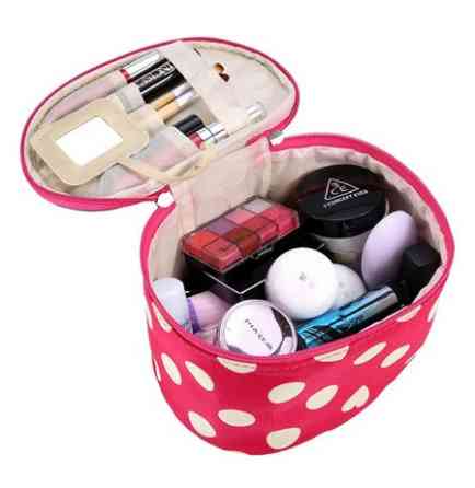 Косметичка в крупный зеленый горох - высота 11см, ширина 15см, длина 20см, нейлон, водонепронецаемая Киев