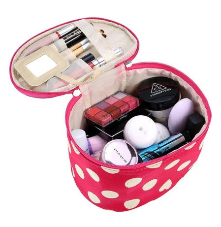 Косметичка в крупный зеленый горох - высота 11см, ширина 15см, длина 20см, нейлон, водонепронецаемая Киев - изображение 2