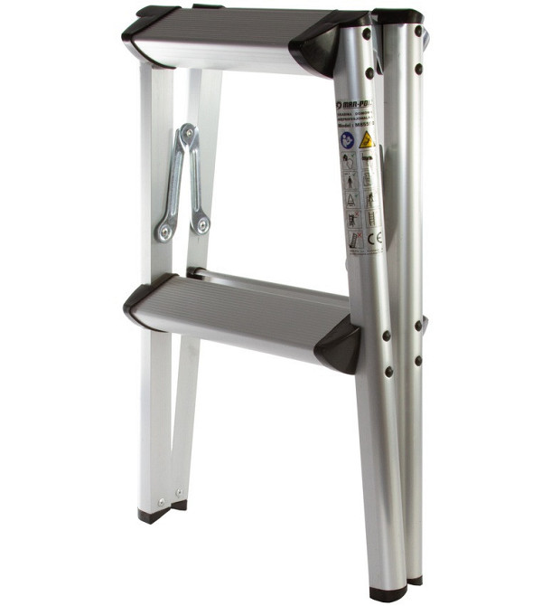 Алюмінієві драбини сходи двосторонні 2 щаблі до 150 кг Mar-Pol (M85590) Нововолинськ - фото 6