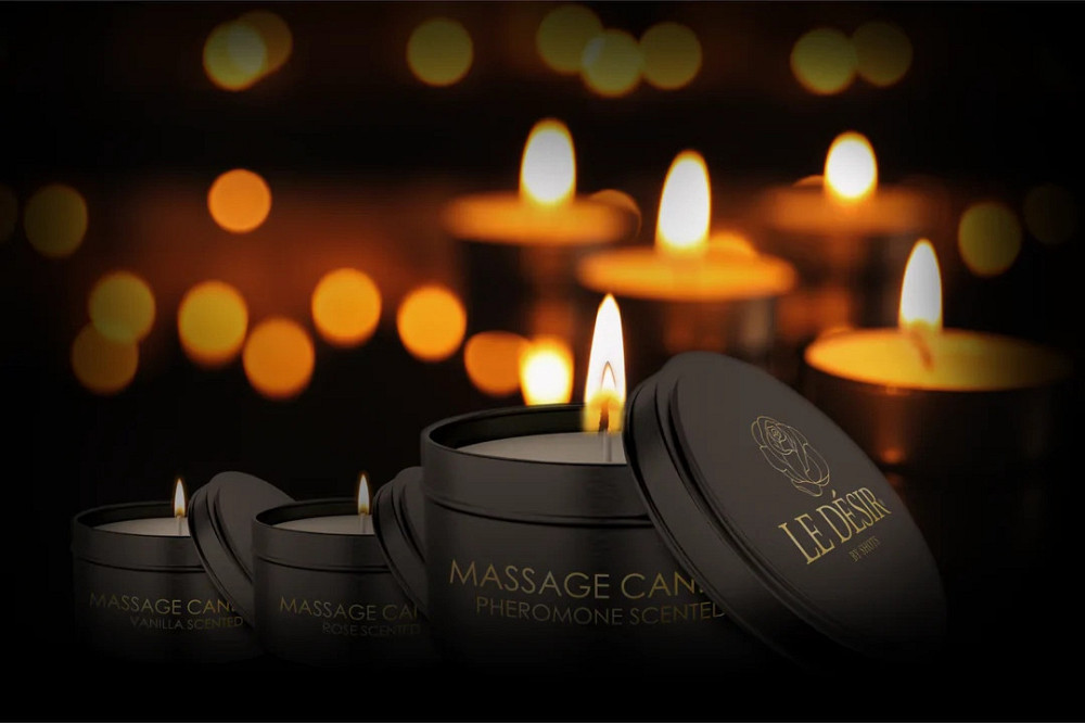Массажная свеча - Le Desir Erotic Massage Candle Rose Scented, 100 г Sex Aura Киев - изображение 2