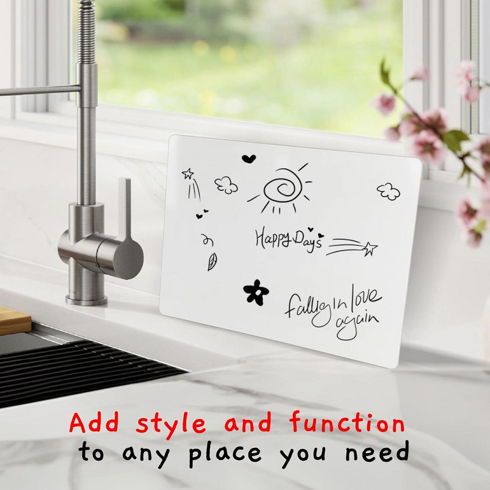 Дошка 9x12 дюймів DELB біла 3 шт двостороння портативна сухостираюча маркерна для дітей учнів офісу набор малювання Київ - фото 7