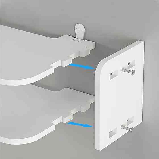 Настенная полка для роутера 2-уровневая 28х17х12см / Прямая полка для маршрутизатора / Подставка для роутера Киев