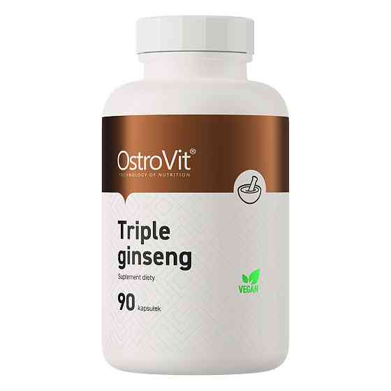 Три види женьшеню OstroVit Triple Ginseng VEGE 90 vcaps Луцьк