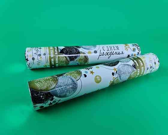 Хлопушка пневматическая шарики Happy Birthday, длина 30 см 4830-09 (1 пачка) Харьков