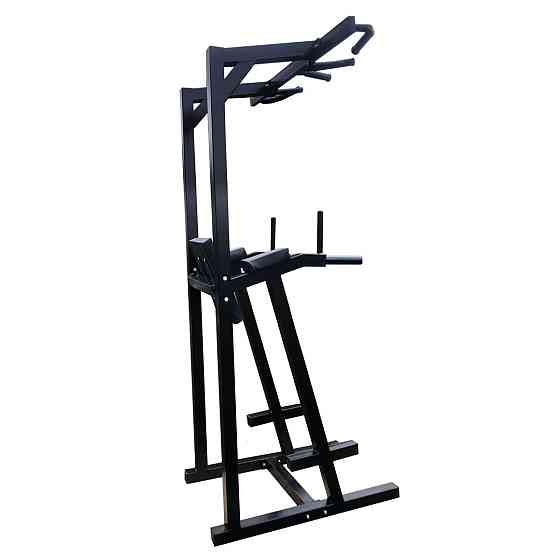 Турник + пресс + брусья с опорами для ног 60х60 мм KZ-800 Черный разборная Киев