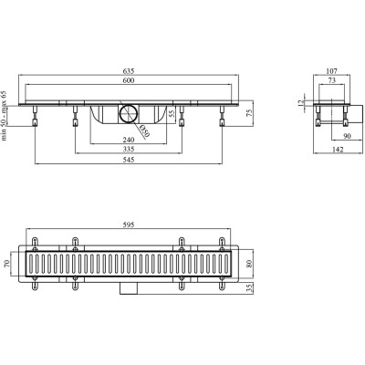 Душевой гарнитур Kroner Armada-SCH066 + змішувач Edelstahl Klassisch-SCH010 + трап лінійний Harz SCH60 Sektion Schwarz (CVS30169) Винница - изображение 5
