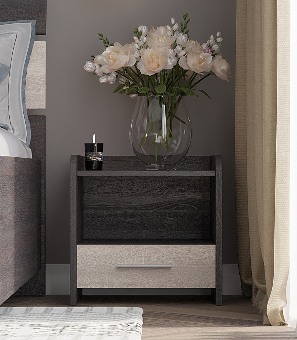 Тумба біля ліжка Еверест Т-1 40х40х40 венге + дуб молочний (DTM-2078) Дніпро - фото 2