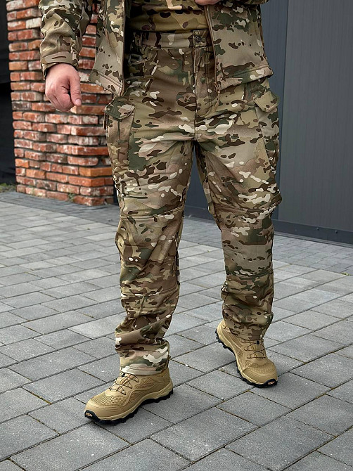 Штурмовий костюм мультикам для військових, демісезонна форма ЗСУ, софтшелл комплект штани куртка Львів - фото 10