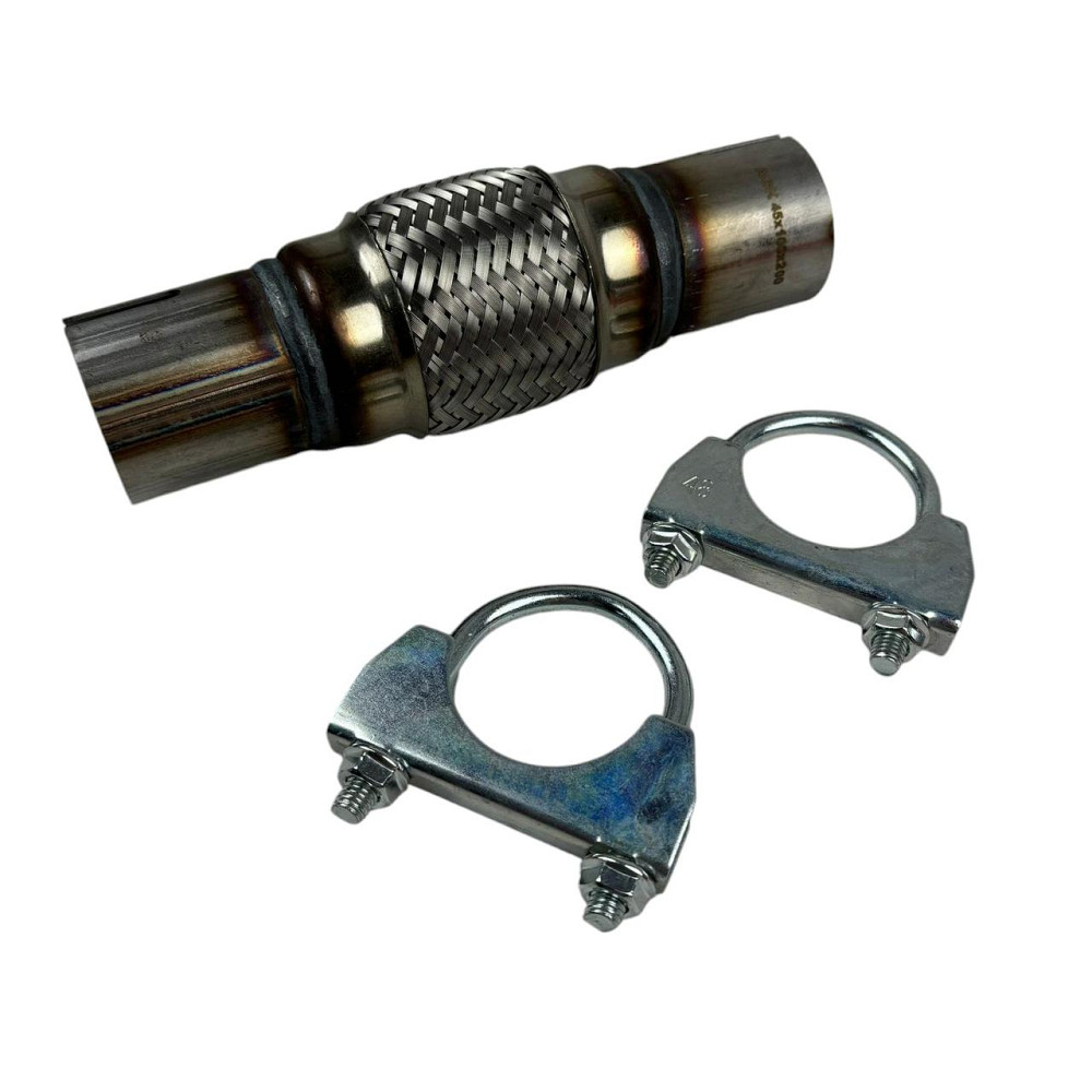 Гофра 45х100x200 кріплення під хомут у зборі AGK глушника Мукачево - фото 1