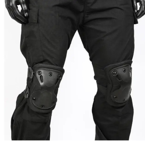 Комплект защиты Наколенники + налокотники из ударопрочного пластика (Черный) Винница - изображение 10