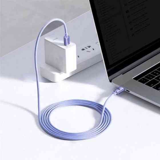 Кабель Baseus Crystal Shine Series Fast Charging Data Cable Type-C to Type-C 100W 1.2m Purple Київ