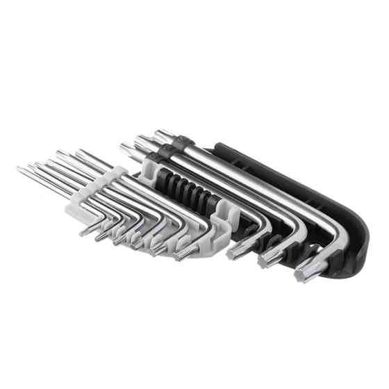Набір ключів Г-подібних TORX, 9 шт., Т10-Т50, S2, STORM Львів