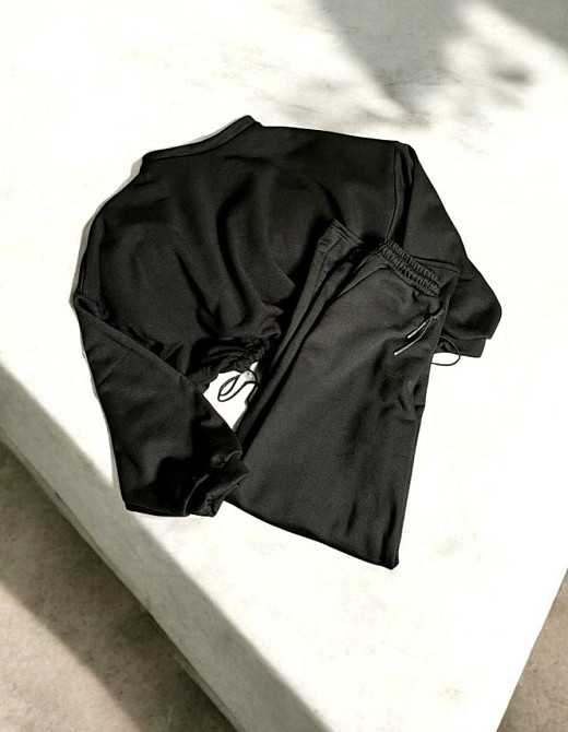 Женский теплый костюм с брюками и свитшотом в фасоне «летучая мышь» трехнитка на флисе Одесса - изображение 7