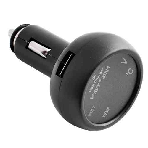 Вольтметр з термометром + 1 USB в автомобіль VST-706-1, кр. Дніпро
