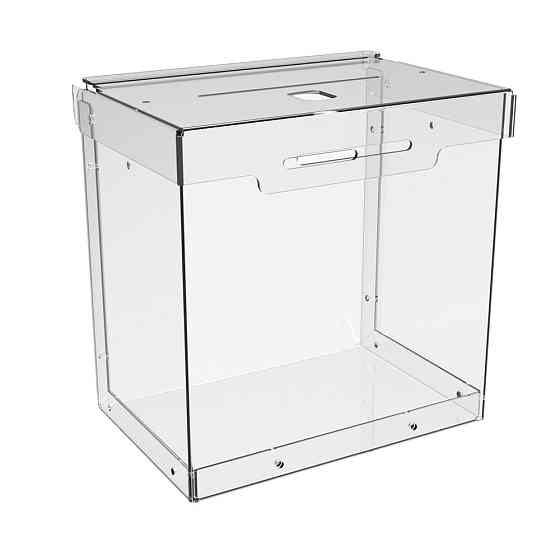 Ящик EKOSTAR с замком для сбора денег 150x150x100 мм. Объем 2,2 литра. Киев