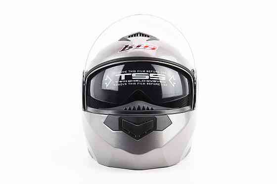 Шолом модуляр, закритий з відкидним підборіддям+відкидні окуляри BLD-159 L (59-60см), СІРИЙ глянець Киев