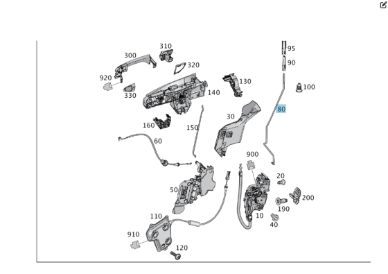 Mercedes-Benz  A1667231039 Блокуюча тяга замка переднього правого ML/GLE W166 GLE Coupe C292 GL/GLS X166 Одесса