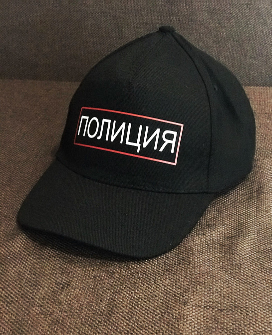 Черная хлопковая Кепка\Бейсболка ПОЛИЦИЯ Черновцы - изображение 2