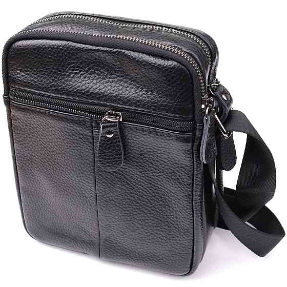 Мужская сумка на плечо из натуральной кожи Vintage 23020 Черный Киев