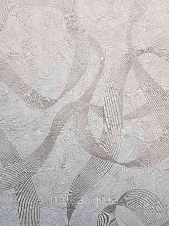 Шпалери метрові вінілові на флізеліні Sintra Vila абстракція зигзаги смуги бежеві золотисті 532522 Київ