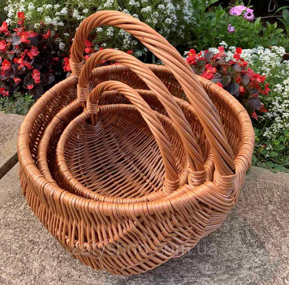 Набір плетених кошиків з лози Київ - фото 2