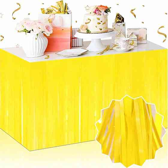 Дождик широкий на стену и стол 74 см на 274 см желтый Киев