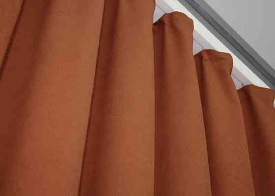 Комплект готових штор VR-Textil Мікровелюр Petek № 1510ш Теракотовий 150х290 см 2 шт (33-086) Київ