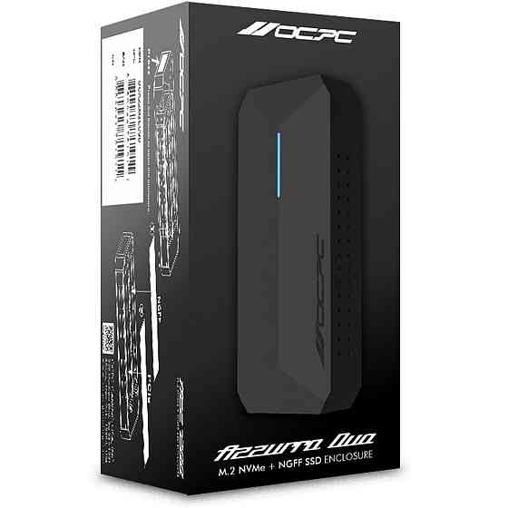 Зовнішня кишеня OCPC Azzurro Duo NVMe PCIe M.2 to USB 3.1 (OCAZZM2ECSD) ( Чорний ) Харків