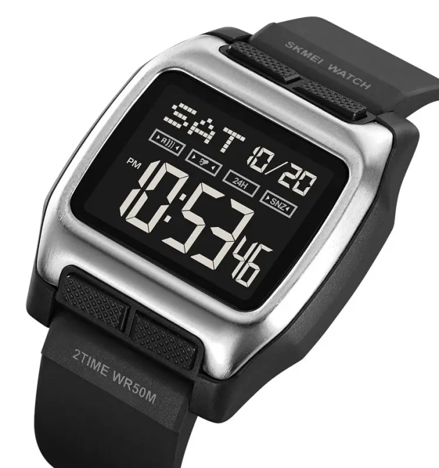 Часы мужские спортивные наручные Skmei 2193 (Серебристый) Винница - изображение 3