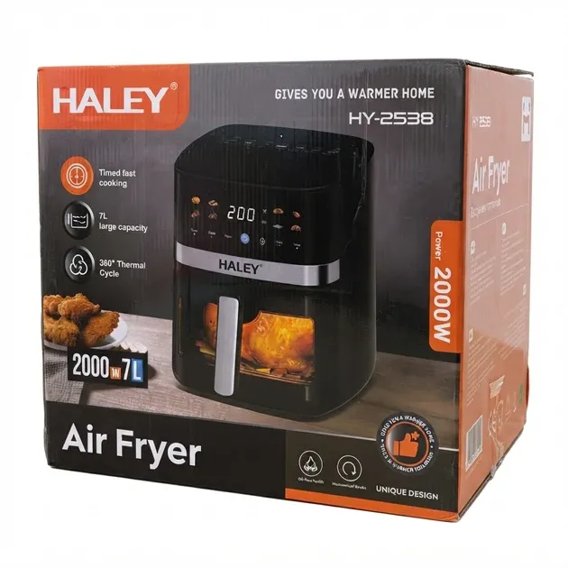 Мультипечі-аерогриль Haley HY-2538 2000Вт (7л) з оглядовим вікном, сенсорна аерофритюрниця з LED-дисплеєм Одеса - фото 9
