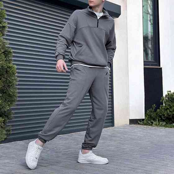 Спортивний костюм чоловічий графіт кофта зі штанами Pobedov Grand Київ