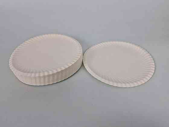 Паперова тарілка біла 100 шт. діаметр 225 мм (1 пачка) Харків