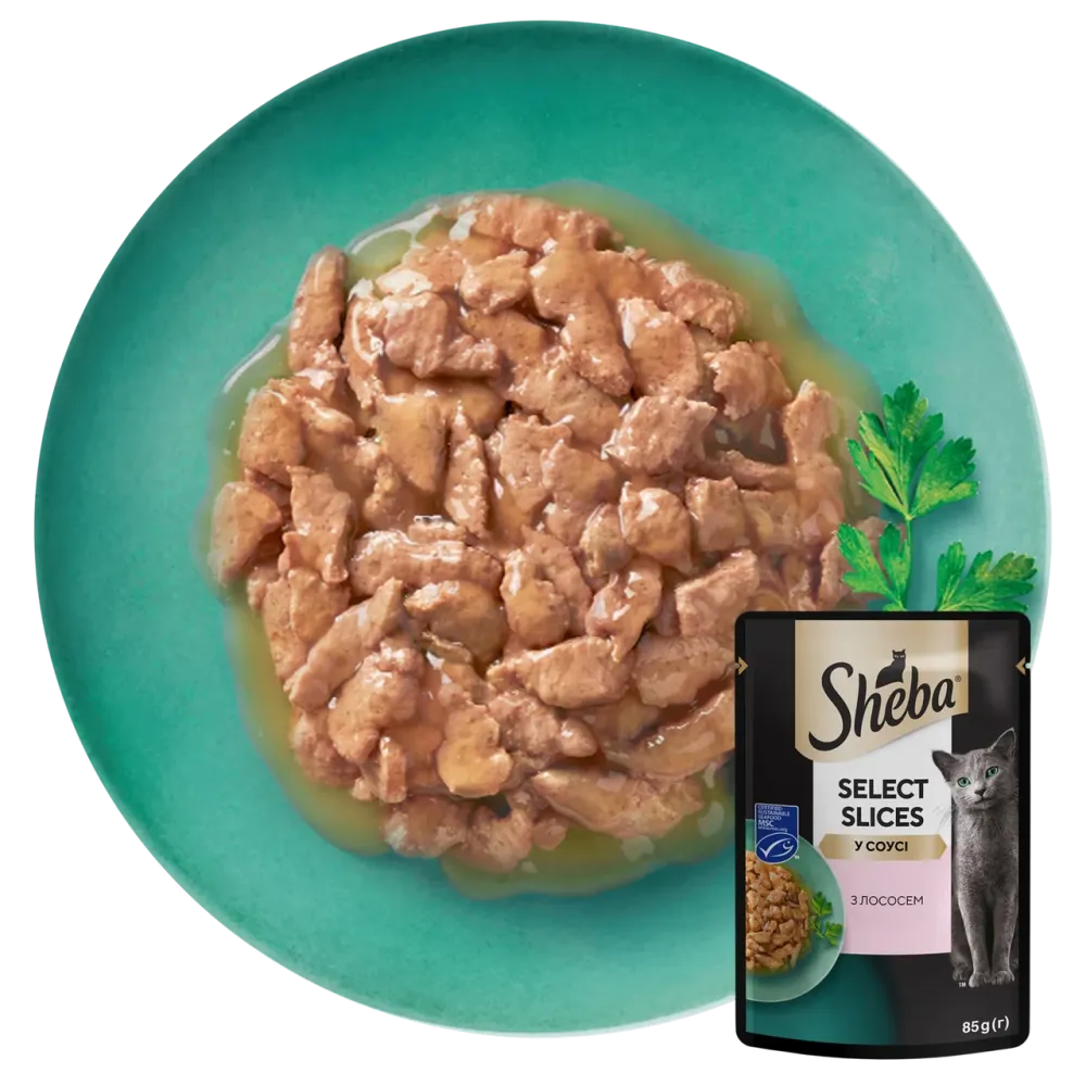 Вологий корм Sheba (Шеба) cig POU для дорослих котів з лососем в соусі 85 г (блок 28 шт) Вінниця - фото 3