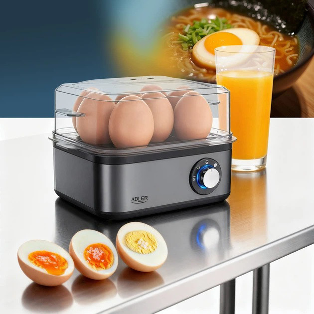 Яйцеварка на 8 яєць 800 Вт Adler AD 4486 Gun Metal EH-39 Івано-Франківськ - фото 8