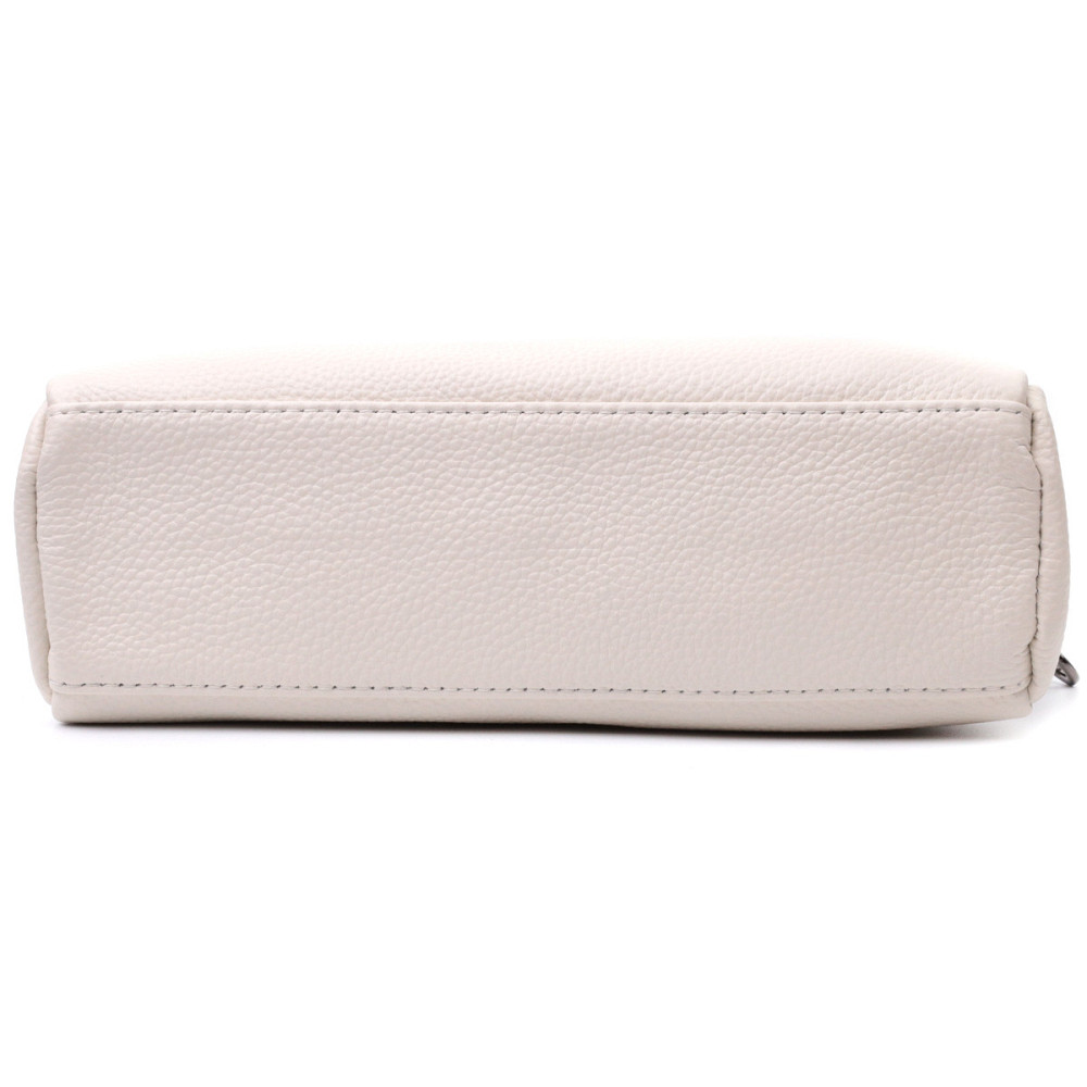 Женская прямоугольная сумка с карманами из натуральной кожи Vintage 22598 Белая Киев - изображение 6