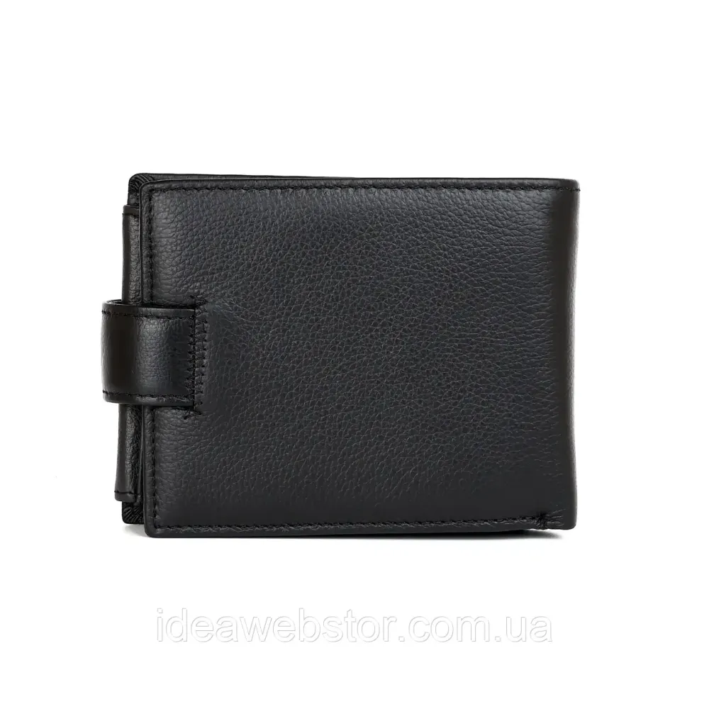 Мужское кожаное портмоне с блоком для документов и карточек Marco Coverna 12×9.7×3, Черное Киев - изображение 8