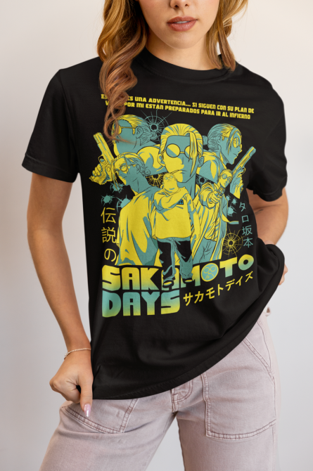 Футболка аниме Сакамото Дайс Аниме Фанс оверсайз (S/M/L) Черний AnimeJ0646 Днепр - изображение 2