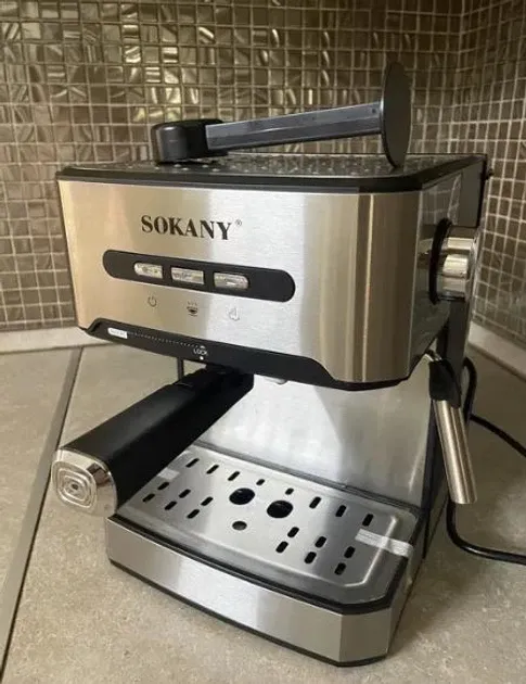 Кавоварка SK-6863, прозорий резервуар, що знімається, робочий тиск 15 бар, функція пари, 850 Вт Одеса - фото 4