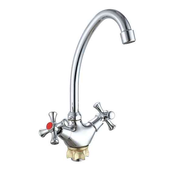 Смеситель для кухни WEZER VRL421-12 двухвентильный, хром Киев