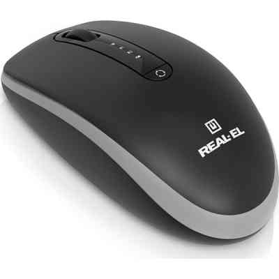 Мишка REAL-EL RM-455W Wireless/Bluetooth Black/Gray (EL123200047) Вінниця