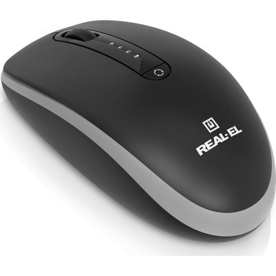 Мышка REAL-EL RM-455W Wireless/Bluetooth Black/Gray (EL123200047) Винница - изображение 3