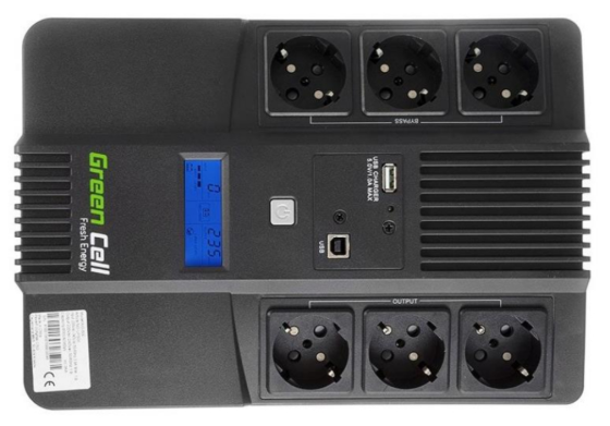 ДБЖ Green Cell AiO 600VA/360W (UPS06) джерело безперебійного живлення, упс, безперебійник Київ