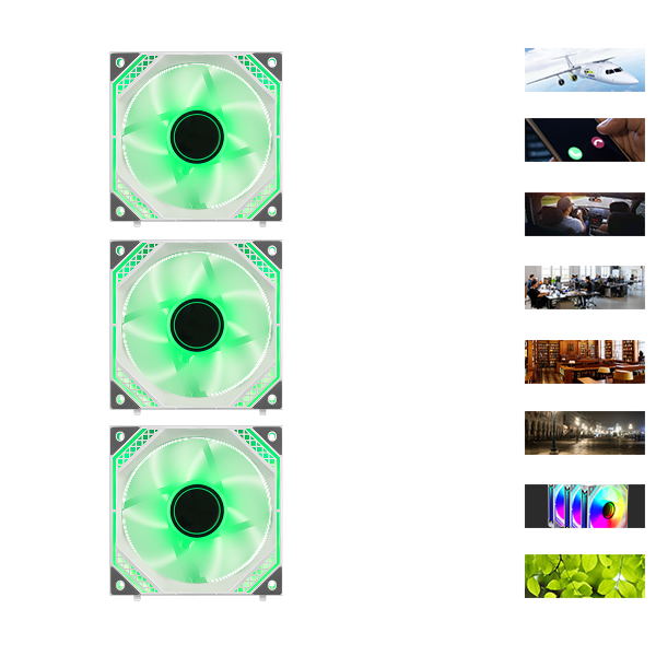 Корпусні вентилятори 2E GAMING Air Cool Magic Mirror ACF120MW-ARGB, 3x120мм, 2000rpm, 4pin PWM +5VARGB, 20.5dBa, білий Киев - изображение 8