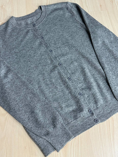 Кардиган женский A-N 82896-82897 однотонный на пуговицах универсальный, серый, one size Киев - изображение 16