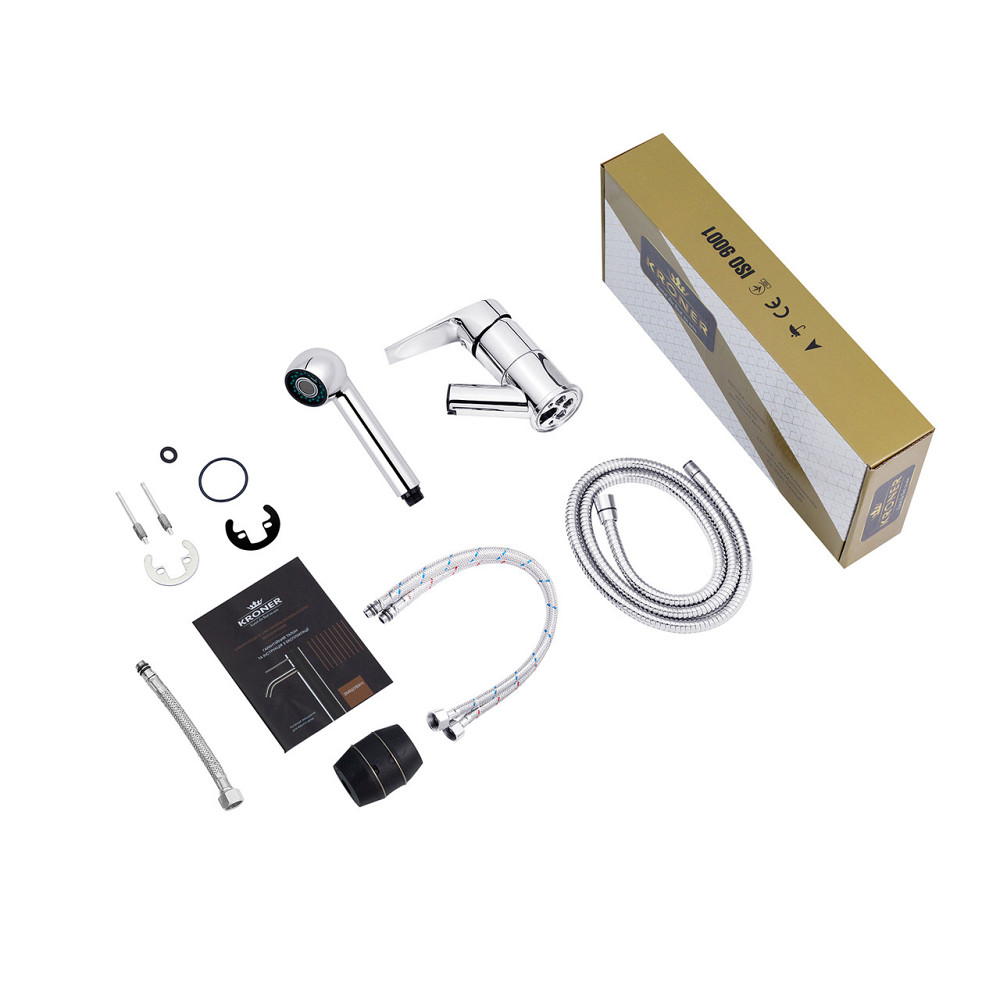 Змішувач для кухні з висувним виливом Kroner KRM Odra - C030-T Київ - фото 8