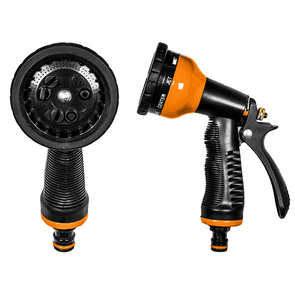 Пистолет для полива металлический PROFI 9 режимов, BLACK LINE, ECO-KT4656B Киев - изображение 1