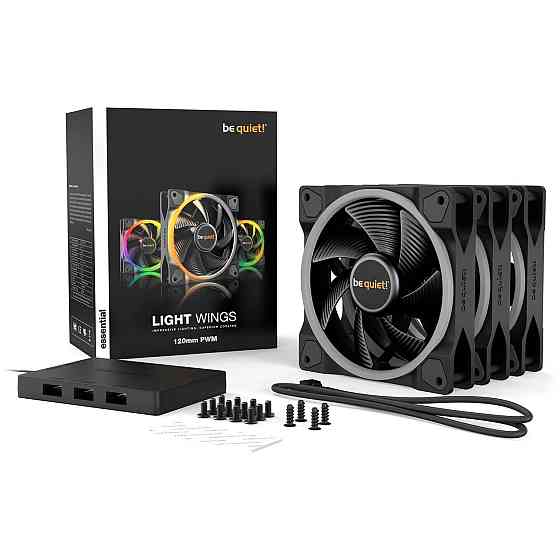 Вентилятор be quiet! Light Wings 120mm PWM 3-Pack Black (BL076) ( 21588 ) Харьков